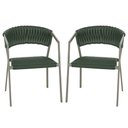 Ver imagem 1 de 2 Cadeiras Atenas Tricô Náutico e Alumínio com Proteção Uv para Varanda, Cozinha, Área, Jantar, Jard