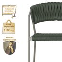 Ver imagem 4 de 2 Cadeiras Atenas Tricô Náutico e Alumínio com Proteção Uv para Varanda, Cozinha, Área, Jantar, Jard