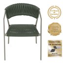 Ver imagem 3 de 2 Cadeiras Atenas Tricô Náutico e Alumínio com Proteção Uv para Varanda, Cozinha, Área, Jantar, Jard