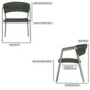 Ver imagem 2 de 2 Cadeiras Atenas Tricô Náutico e Alumínio com Proteção Uv para Varanda, Cozinha, Área, Jantar, Jard