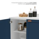 Ver imagem 7 de Cozinha Pérola com Rodapé 4 Peças Aéreos com 5 Portas, Balcão 2 Gavetas 3 Portas e Balcão 2 Portas Y