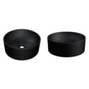 Ver imagem 4 de Kit 2 Cubas de Apoio Redonda BL34 34x34cm Lapimat Preto/Matte Fosca Compace