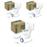 Kit 3 Vaso Sanitário com Caixa Acoplada com Acionamento Lateral e Assento Soft Close - 1