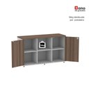 Ver mais imagens de Armário Credenza 2 Portas Pivotante P25 Cinza/Walnut