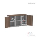 Ver imagem 7 de Armário Credenza 2 Portas Pivotante P25 Cinza/Walnut