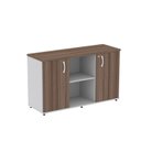 Ver imagem 3 de Armário Credenza 2 Portas Pivotante P25 Cinza/Walnut