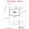 Kit 2 Cubas Q395 Válvula Click 1 1/2 Polegada Sifão Flexível Pvc Compace - 7