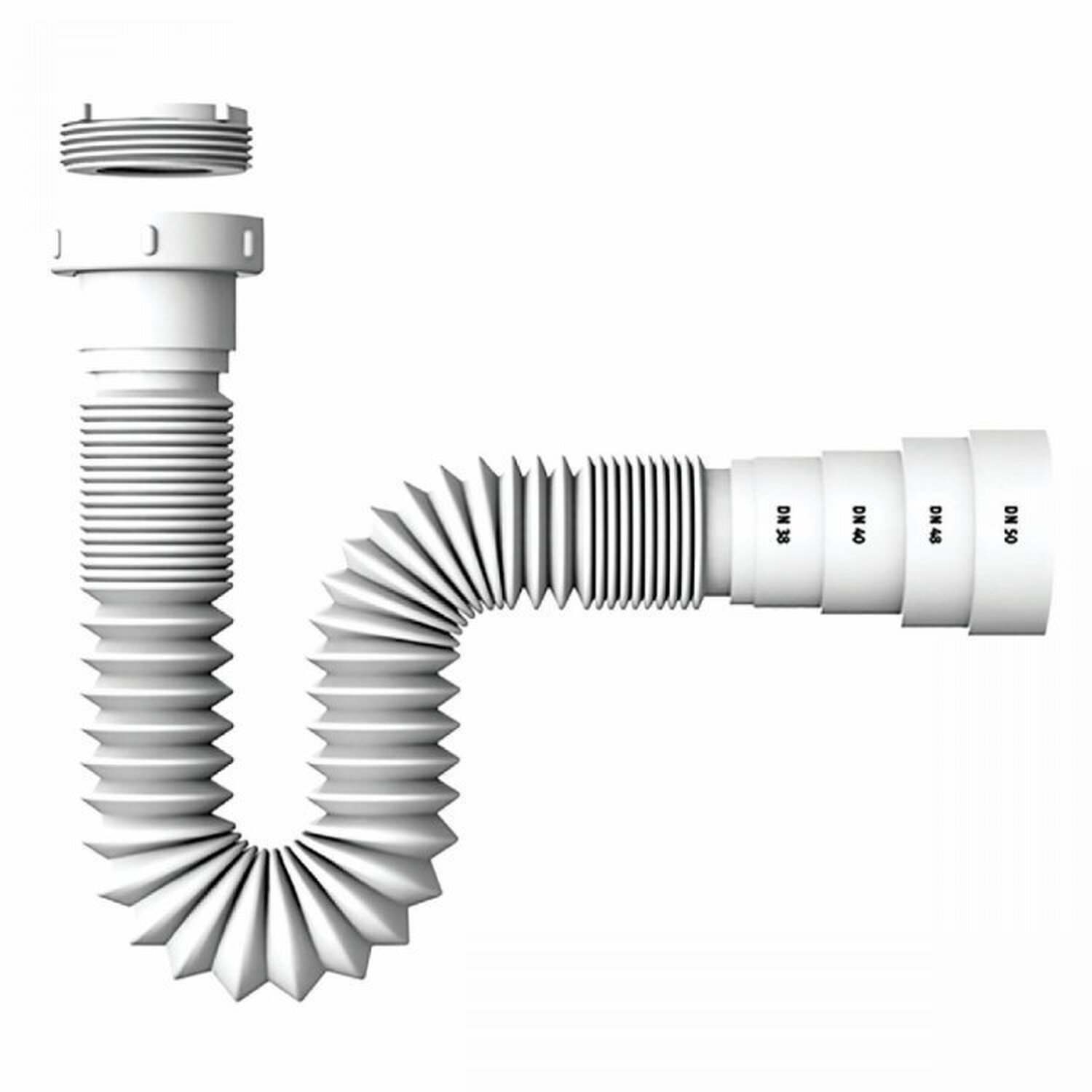 Kit 3 Cubas Q395 Válvula Click 1 1/2 Polegada Sifão Flexível Pvc Compace - 5