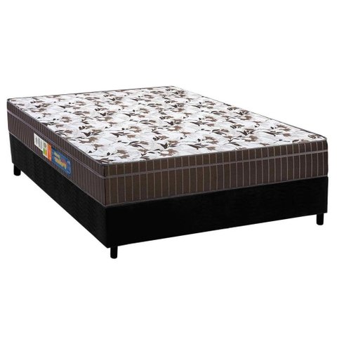 Cama Box Casal + Colchão Ortopédico de Espuma Firme Orthoface Polar 138x188x25cm - Suporta Até 120kg