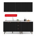 Ver imagem 5 de Cozinha Pérola com Rodapé 4 Peças Aéreos com 5 Portas, Balcão 2 Gavetas 3 Portas e Balcão 2 Portas Yescasa