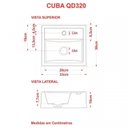 Ver imagem 5 de Kit 3 Cubas Q32 com Válvula Metal Compace