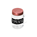 Ver imagem 4 de Kit 2 Potes Porta Mantimentos Sal e Pimenta Vidro e Inox Rose Gold