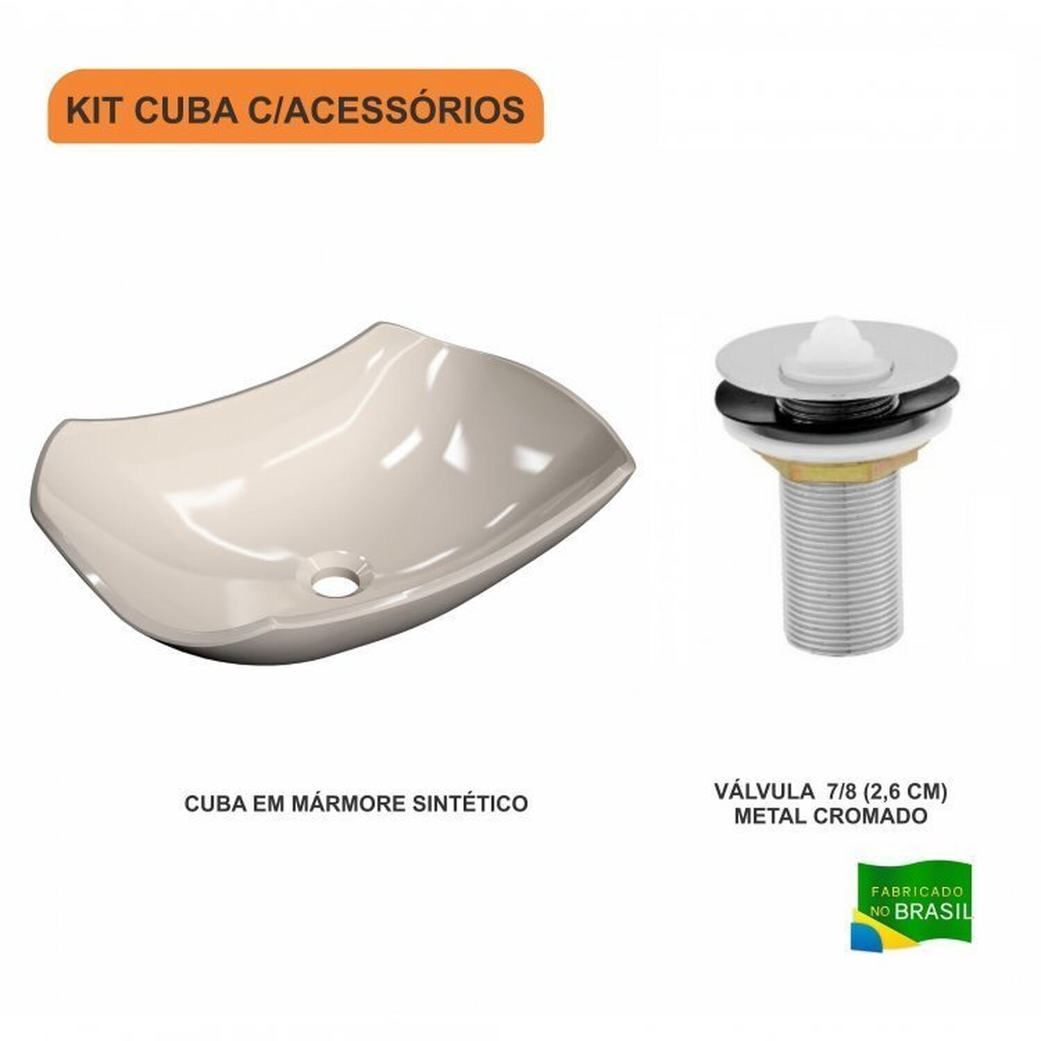 Kit 3 Cubas L42 com Válvula Metal 1'' Compace - 4