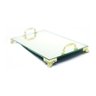 Bandeja Espelhada Veneza Alça Dourada Luxo Lavabo 22x14 - 1
