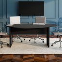 Ver imagem 1 de Mesa Orgânica 1,83m x 1,00m para Reunião com Pés em Metal F5 Office Preto