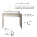 Ver imagem 5 de Mesa ou Escrivaninha para Home Office ou Escritório ou Quarto 100cm MDF Branco