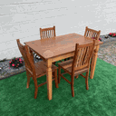 Ver imagem 4 de Mesa de Jantar Madeira de Demolição 1,20x 0,80 com 4 Cadeiras Anatômica Sudeste Rustico