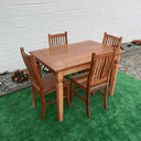 Ver imagem 4 de Mesa de Jantar Madeira de Demolição 1,20x 0,80 com 4 Cadeiras Anatômica Sudeste Rustico