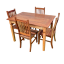 Ver imagem 1 de Mesa de Jantar Madeira de Demolição 1,20x 0,80 com 4 Cadeiras Anatômica Sudeste Rustico