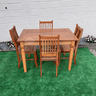 Mesa de Jantar Madeira de Demolição 1,20x 0,80 com 4 Cadeiras Anatômica Sudeste Rustico - 2