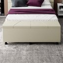 Ver imagem 6 de Baú Sapateira Estofada Casal King Size 195 Cm Júpiter Corino Skybox Bege