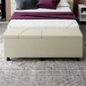 Baú Sapateira Estofada Casal King Size 195 Cm Júpiter Corino Skybox Bege - 6