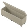 Baú Sapateira Estofada Casal King Size 195 Cm Júpiter Corino Skybox Bege - 2