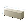 Baú Sapateira Estofada Casal King Size 195 Cm Júpiter Corino Skybox Bege - 4