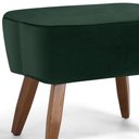 Ver imagem 3 de Kit 02 Puffs Decorativos Pés de Madeira Fixo Juliet D02 Veludo Verde C-303 - Lyam Decor