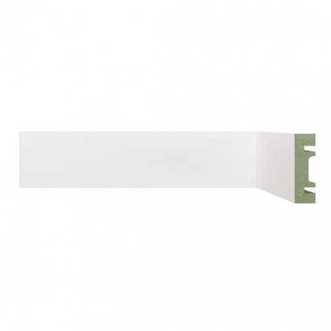 Kit Rodapé de MDF 15 Barras Lisas de 5CMX2,40m Rende 36m Branco Moldufama