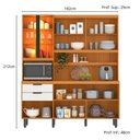 Ver imagem 2 de Kit Cozinha Murano 7 Portas 2 Gavetas MDF-MDP 182cm Freijó Pallazio