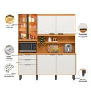 Ver imagem 7 de Kit Cozinha Murano 7 Portas 2 Gavetas MDF-MDP 182cm Freijó Pallazio