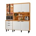 Ver imagem 4 de Kit Cozinha Murano 7 Portas 2 Gavetas MDF-MDP 182cm Freijó Pallazio