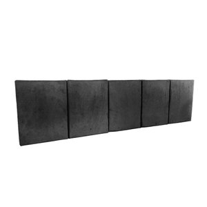 Cabeceira Painel para Cama Box Casal Queen Tecido Veludo - Cinza