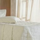 Ver imagem 4 de Kit Colcha Queen 3 Peças Ricamo 300 Fios 100% Algodão 240x260cm Salvia