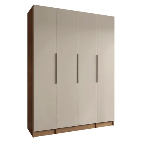 Guarda-Roupa Modulado 160 cm 4 Portas Rustic/Crema Neo Madesa