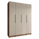 Ver imagem 1 de Guarda-Roupa Modulado 160 cm 4 Portas Rustic/Crema Neo Madesa