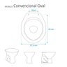 Assento Sanitario Poliéster Convencional Oval Cinza Platina para Vaso Incepa com Ferragem Dourada - 3