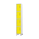 Ver imagem 1 de Armário Roupeiro De Aço Para Vestiário 4 Portas Locker Amarelo