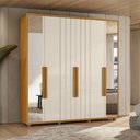 Ver imagem 1 de Guarda Roupa Veronese 6 Portas 4 Gavetas com Espelho Cinamomo Off White Madetec