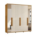 Ver imagem 4 de Guarda Roupa Veronese 6 Portas 4 Gavetas com Espelho Cinamomo Off White Madetec