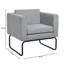 Ver imagem 3 de Poltrona para Sala de Estar Dallas 75cm X 70cm Cinza