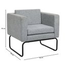 Ver imagem 3 de Poltrona para Sala de Estar Dallas 75cm X 70cm Cinza