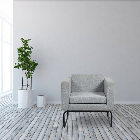 Poltrona para Sala de Estar Dallas 75cm X 70cm Cinza