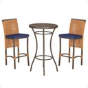 Ver imagem 1 de Mesa Bistrô e 2 Banquetas Roma Marrom Corda Náutica Estofado 10 Trama Original