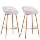 Ver imagem 1 de Kit com 2 Banquetas Monaco Assento em Polipropileno e Base em Aço Fratini