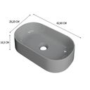 Ver imagem 3 de Kit 2 Cubas de Apoio para Banheiro Laila O42 Oval Compace