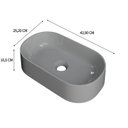 Ver imagem 3 de Kit 2 Cubas de Apoio para Banheiro Laila O42 Oval Compace Cinza