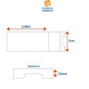 Ver imagem 4 de Kit com 5 Barras Rodapé MDF 700 15MMX7CMMETRO Linear 12m Branco/Liso Moldufama