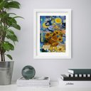 Ver imagem 1 de Quadro Girassóis Van Gogh - Sometimes The Moon... 60x48cm:moldura Branca